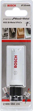 Metal ve Ahşap 16 mm Hss Bi-Metal %8 Kobaltlı Delik Testeresi BOSCH 2608594196
